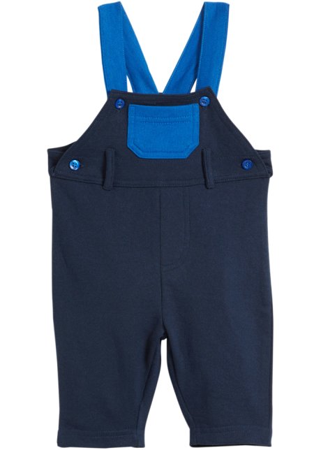 Baby Sweatlatzhose aus Bio-Baumwolle  in blau von vorne - bpc bonprix collection