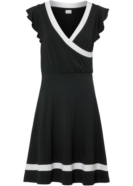 Kleid  in schwarz von vorne - BODYFLIRT