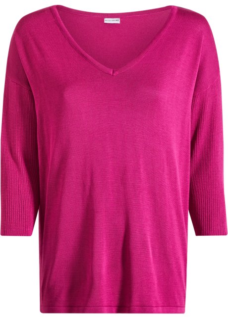 Pullover in pink von vorne - BODYFLIRT