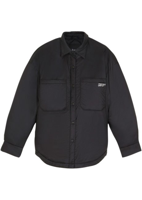 Jungen Winterjacke, Shirt Hybrid in schwarz von vorne - bpc bonprix collection