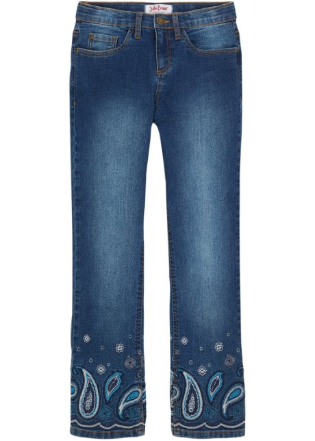 Mädchen Jeans  in blau von vorne - John Baner JEANSWEAR