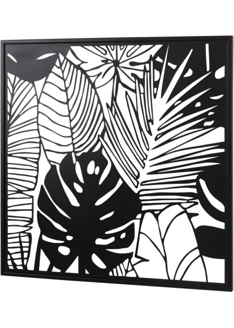 Wanddeko mit Blättern in schwarz - bpc living bonprix collection