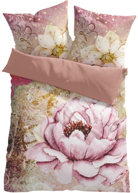 Wendebettwäsche mit Blüte in rosa - bpc living bonprix collection