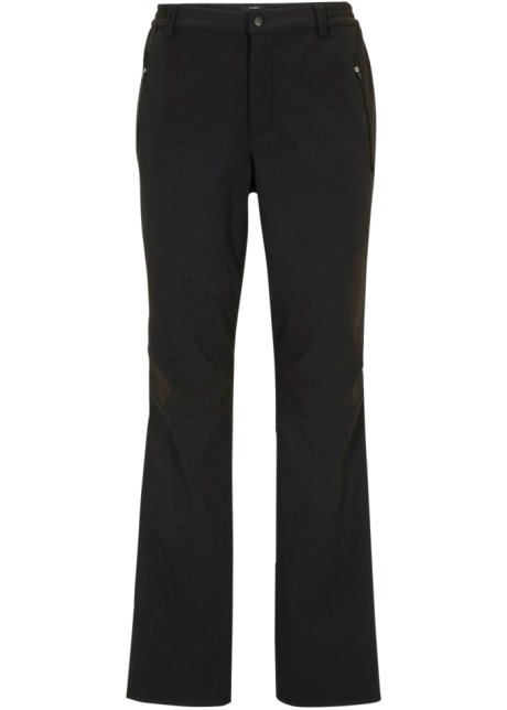 Softshell Outdoor-Hose mit Stretchanteil, Straight in schwarz von vorne - bpc bonprix collection