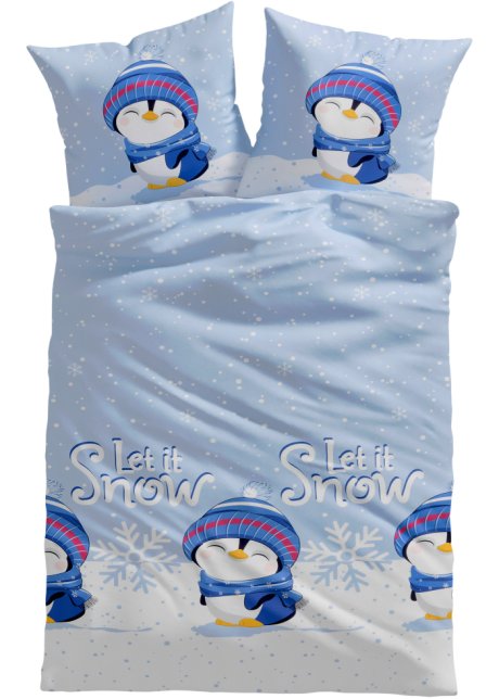 Bettwäsche mit Pinguin in blau - bpc living bonprix collection