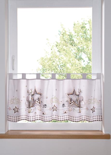 Scheibengardine mit Winter Druck in weiß - bpc living bonprix collection