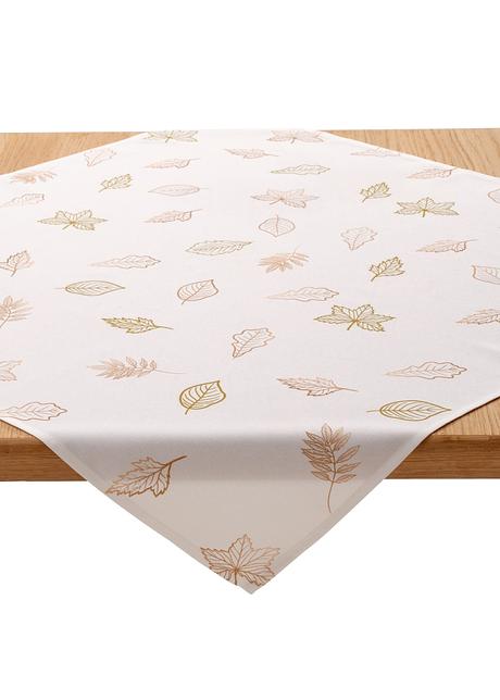 Tischdecke mit Blätterdruck in weiß - bpc living bonprix collection