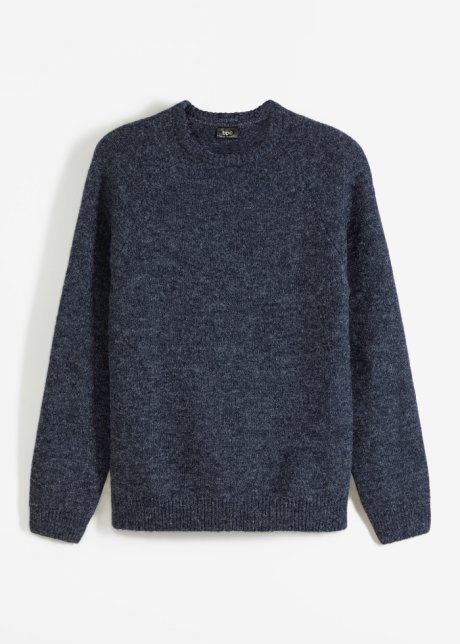 Pullover in weicher Qualität in blau von vorne - bpc bonprix collection