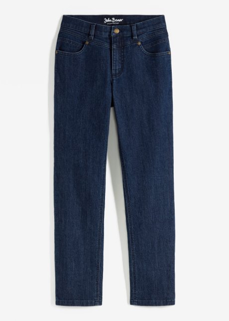Komfort-Stretch-Jeans, Straight Fit in blau von vorne - John Baner JEANSWEAR