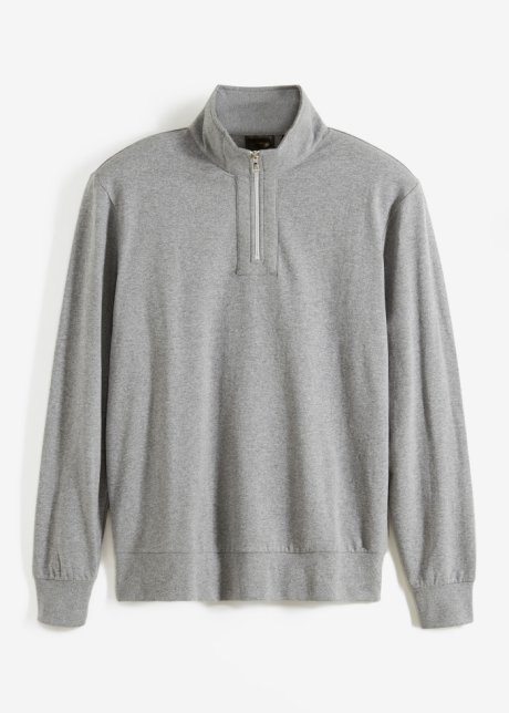Troyer-Sweatshirt in grau von vorne - bpc selection