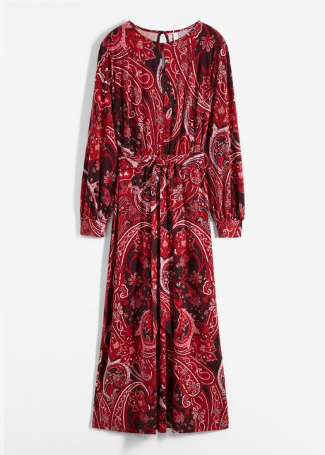 Midi-Kleid in rot von vorne - BODYFLIRT boutique