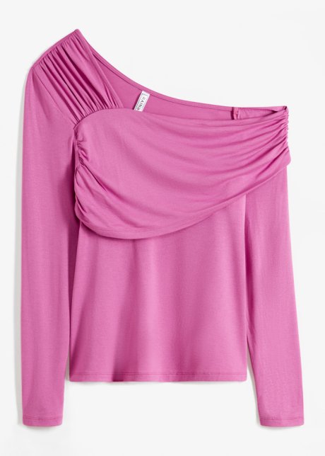 Cold Shoulder Shirt in pink von vorne - RAINBOW