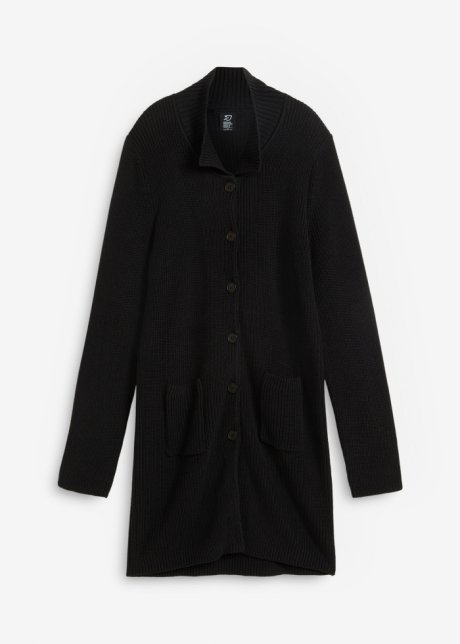 Cardigan mit Taschen in schwarz von vorne - bpc bonprix collection