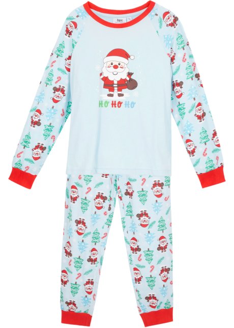 Kinder Pyjama  (2-tlg. Set) in blau von vorne - bpc bonprix collection