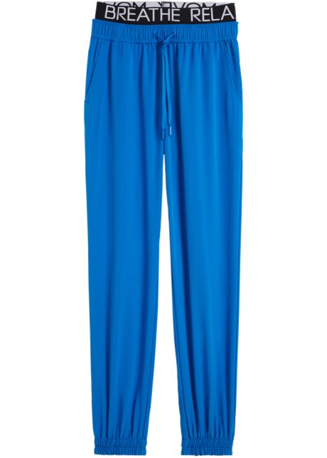 Leichte Jogginghose mit Elastikbund, schnelltrocknend in blau von vorne - bpc bonprix collection