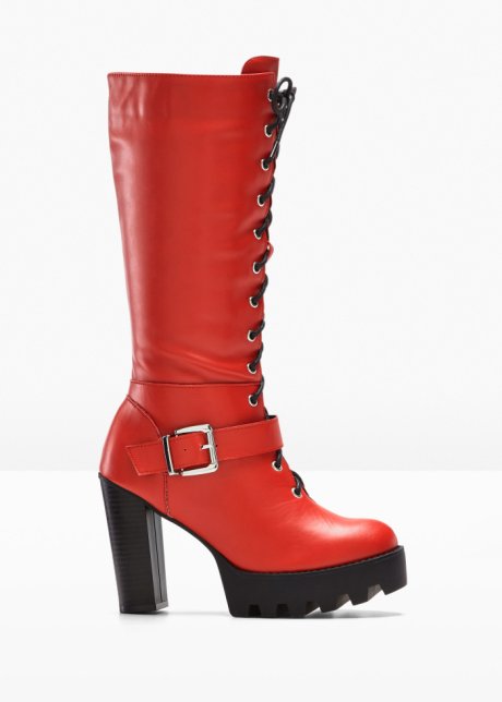 Plateau Stiefel in rot - RAINBOW