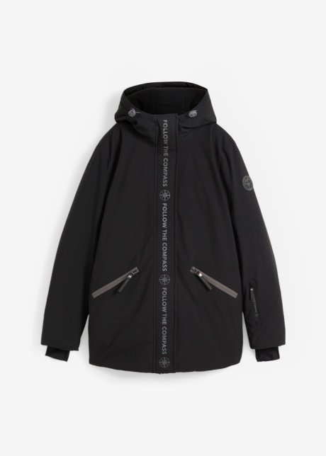 Ski Funktions-Jacke, wasserdicht in schwarz von vorne - bpc bonprix collection