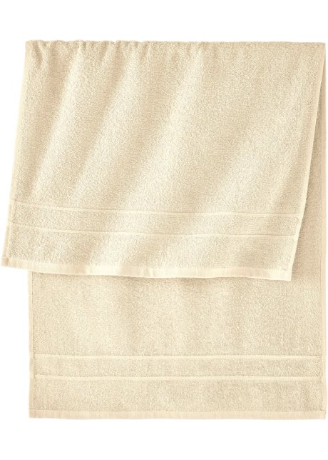 Handtuch Set in weicher Qualität (4-tlg. Set) in beige - bpc living bonprix collection