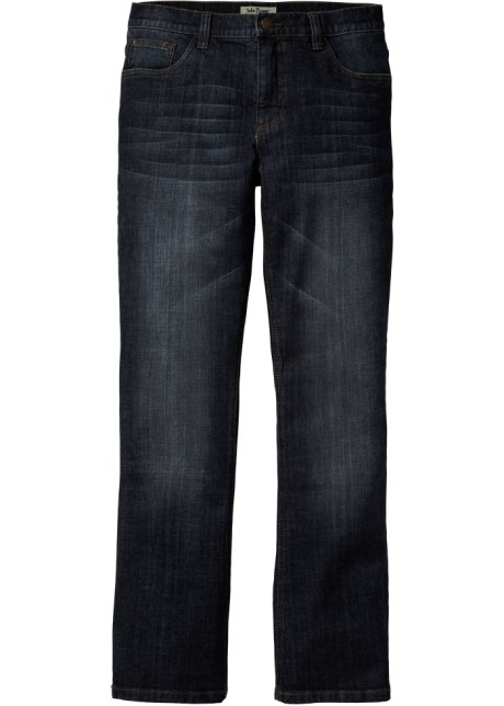 Slim Fit Stretch-Jeans, Bootcut in blau von vorne - John Baner JEANSWEAR