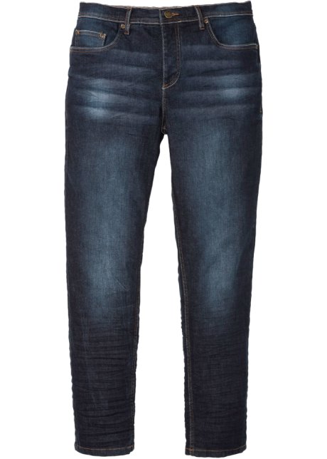 Slim Fit Stretch-Jeans, Tapered in blau von vorne - John Baner JEANSWEAR
