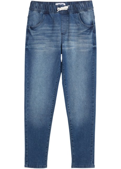 Jungen Jeans mit Abnähern, Loose Fit in blau von vorne - John Baner JEANSWEAR