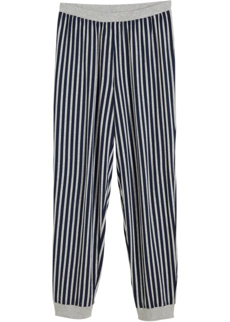 Pyjamahose aus Jersey in blau von vorne - bpc bonprix collection