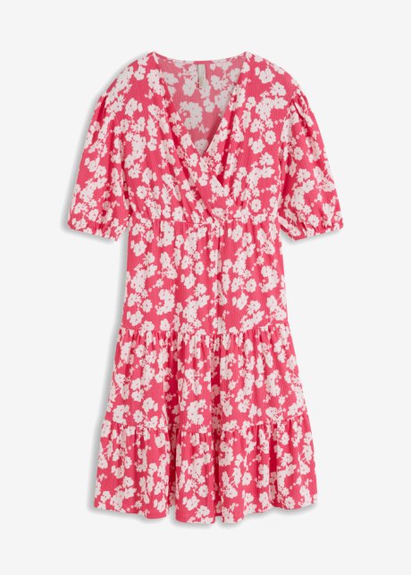 Kleid mit Blumen-Druck in pink von vorne - BODYFLIRT boutique