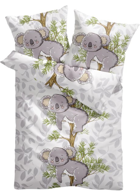 Bettwäsche mit Koalabär in grau - bpc living bonprix collection