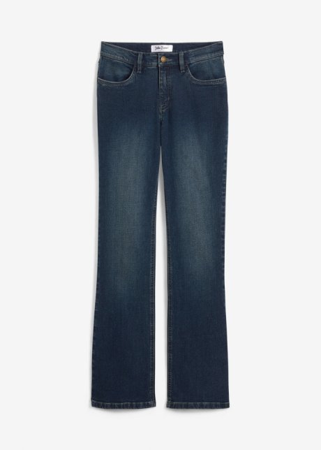 Bootcut Jeans Mid Waist, Stretch in blau von vorne - John Baner JEANSWEAR