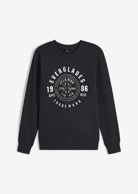 leichtes Sweatshirt  in schwarz von vorne - bpc bonprix collection