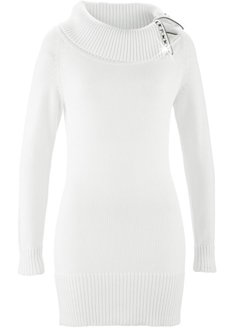 Long-Pullover in weiß von vorne - bpc selection