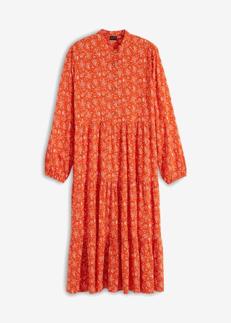 Kleid in orange von vorne - BODYFLIRT