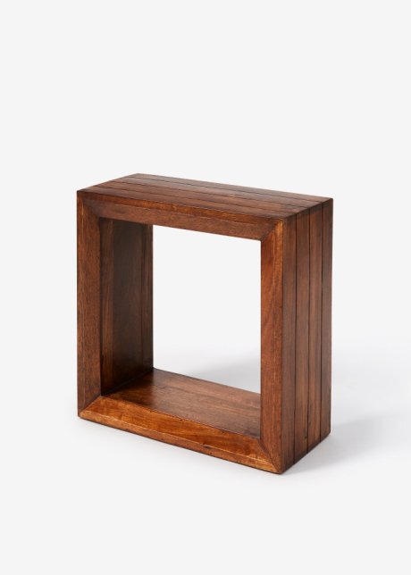 Holz Wandregal quadratisch in braun von vorne - bpc living bonprix collection