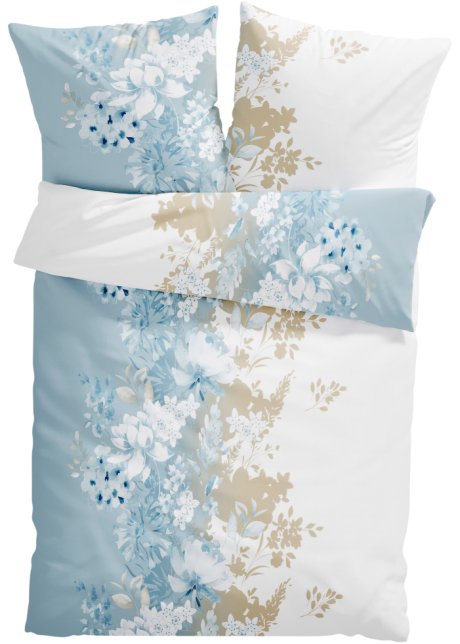 Bettwäsche mit floralem Design in blau - bpc living bonprix collection