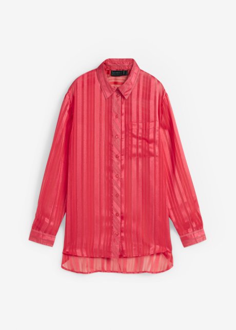 Bluse mit Metallicgarn in rot von vorne - bpc selection