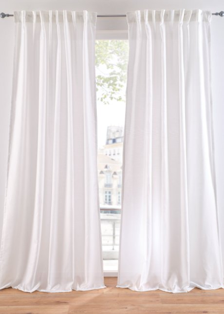 Vorhang mit recyceltem Polyester (1er Pack) in weiß - bpc living bonprix collection