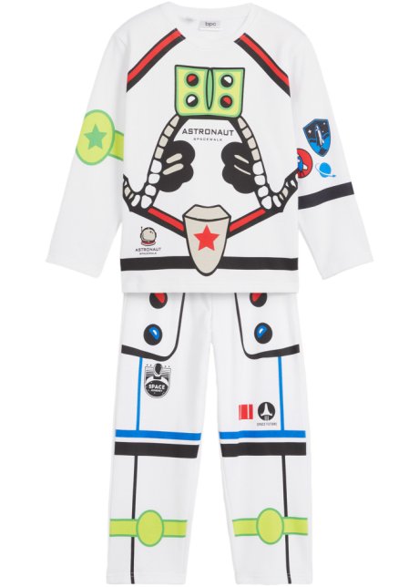 Kinder Astronauten-Jogginganzug (2-tlg. Set) in weiß von vorne - bpc bonprix collection