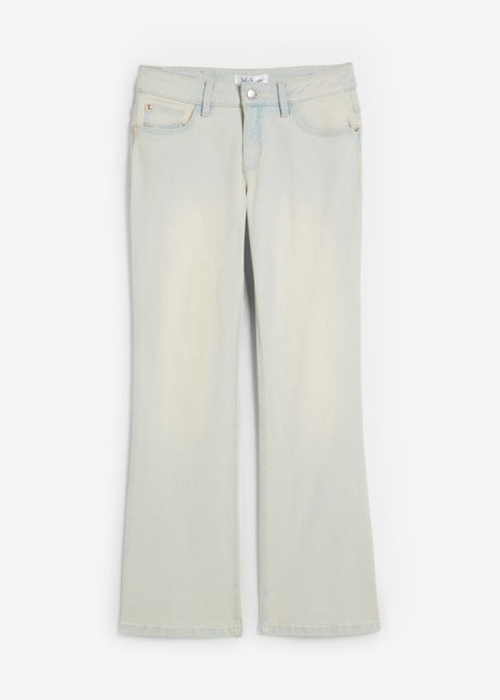 Wide Leg Jeans Mid Waist, Tinting in blau von vorne - John Baner JEANSWEAR