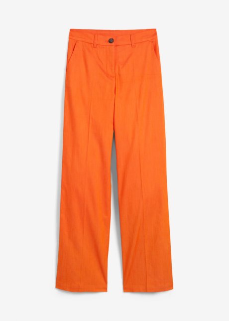 Weite Hose in orange von vorne - bpc bonprix collection