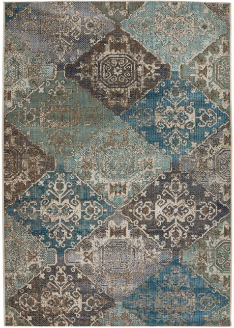 In- und Outdoor Teppich mit Ornamenten in blau - bpc living bonprix collection