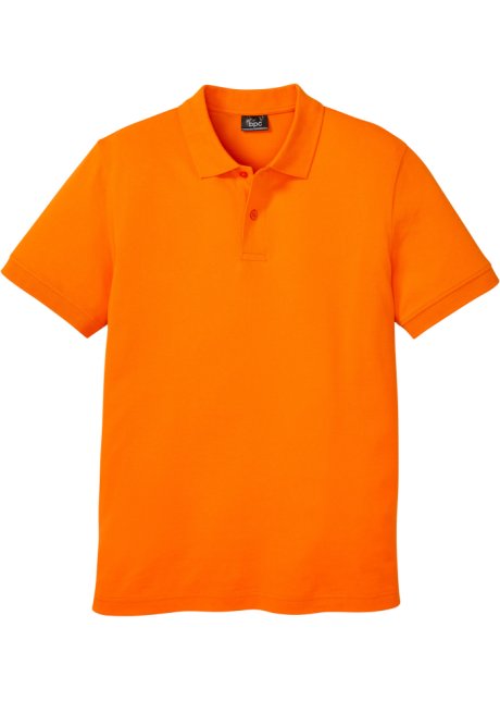 Pique-Poloshirt, Kurzarm in orange von vorne - bpc bonprix collection