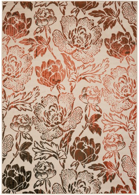 Teppich mit floralem Design in beige - bpc living bonprix collection