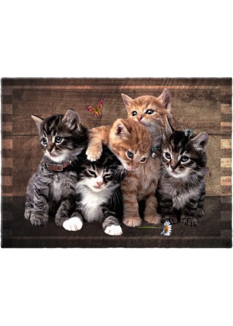 Fußmatte mit Katzenmotiv in braun - bpc living bonprix collection