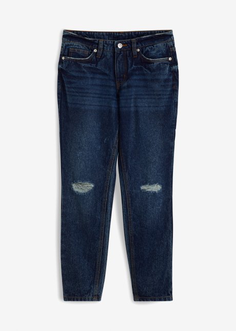 Straight Jeans, Mid Waist  in blau von vorne - BODYFLIRT