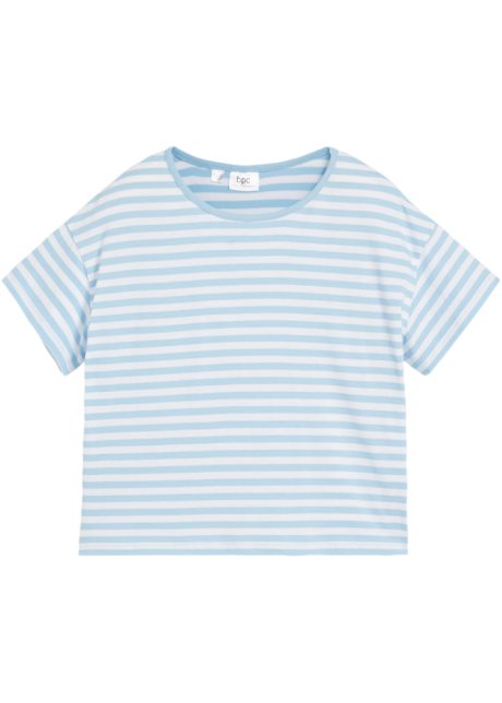 Mädchen T-Shirt aus Bio Baumwolle in blau von vorne - bpc bonprix collection