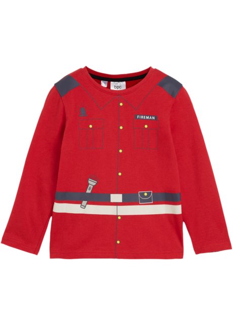Kinder Langarmshirt aus Bio Baumwolle in rot von vorne - bpc bonprix collection