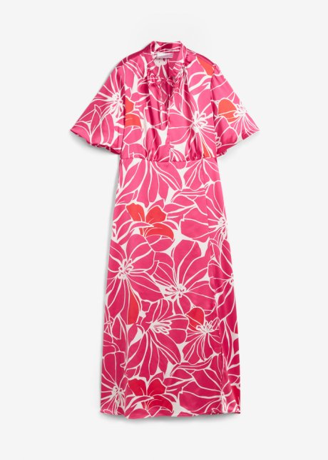 Satin Kleid  in pink von vorne - bpc selection
