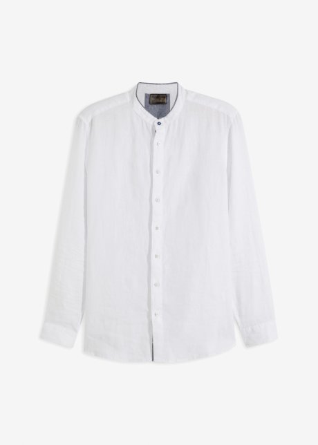 Leinen - Langarmhemd in weiß von vorne - bpc selection