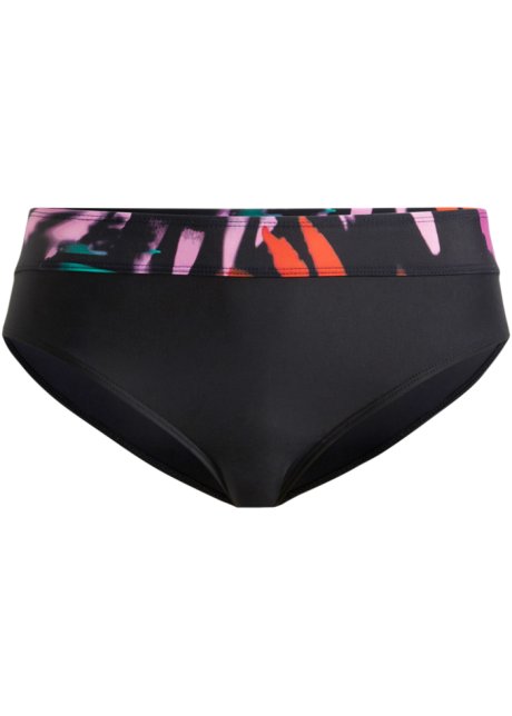 Maxi Bikinihose aus recyceltem Polyamid in schwarz von vorne - bpc bonprix collection