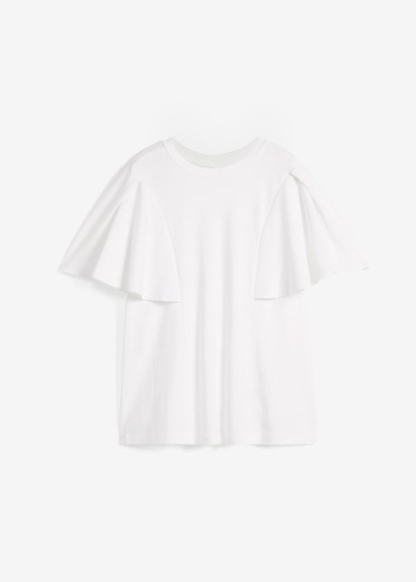 Shirt mit Cape-Sleeves in weiß von vorne - bpc selection